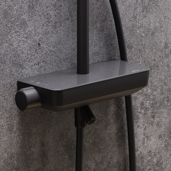 душевая система damixa scandinavian pure 936730300 черная матовая