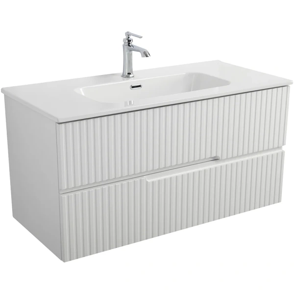тумба под раковину cezares duet-n 100 duet-n-1000-2c-so-bl подвесная bianco lucido