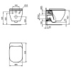 комплект унитаза с инсталляцией ideal standard prosys tesi r030501 с сиденьем микролифт и клавишей смыва хром