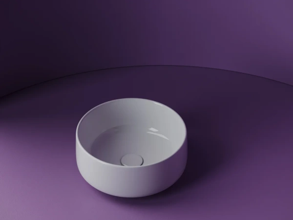 раковина ceramicanova element cn5047 накладная, ø36 см, белая