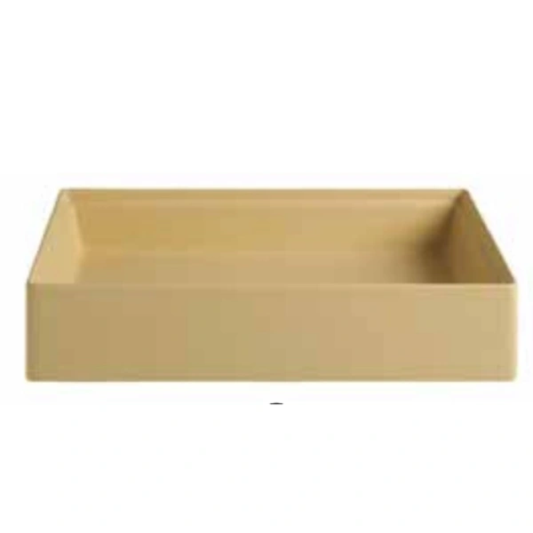 раковина накладная 55 см artceram scalino scl002 12 00, цвет giallo zinco (желтый)