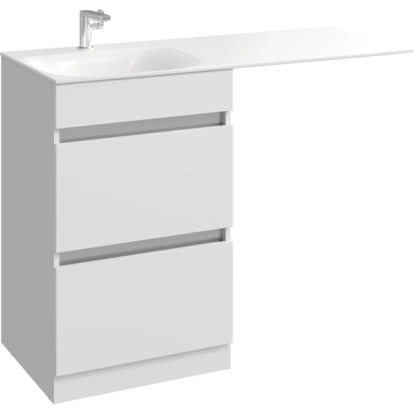 раковина aqwella formа for.11.04.d-l с местом под стиральную машину, левая, 115x50 см, белая