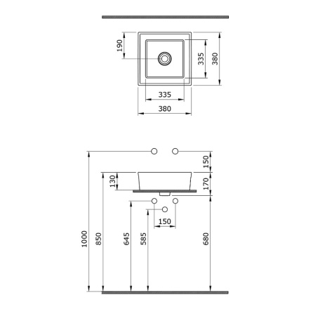 раковина-чаша bocchi vessel 38 1173-001-0125 белый глянцевый
