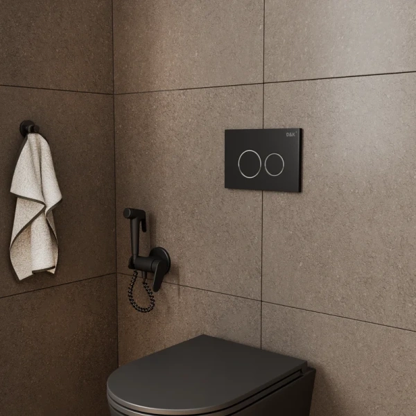 клавиша смыва d&k bayern db1529025 черная