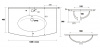 раковина накладная 101 cezares comfort 82416, белая