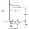 смеситель для раковины jacob delafon toobi e8960-cp, хром