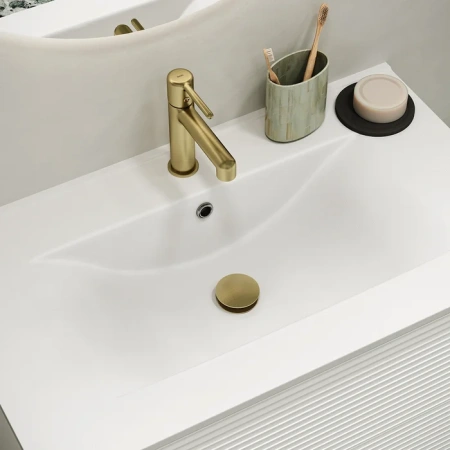 донный клапан с переливом iddis slide slimg1wi88, матовое золото