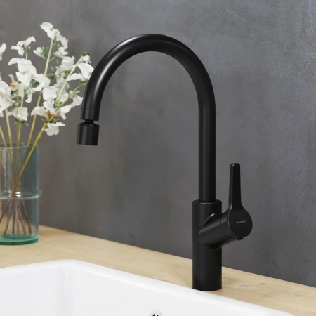 смеситель для кухни damixa eclipse 310722300 черный матовый