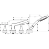 смеситель на борт ванны hansgrohe metropol classic 31449090