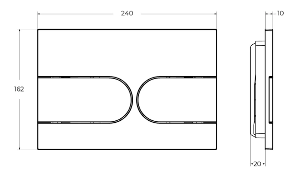кнопка смыва для инсталляции belbagno bb-11-nero.m пластик, цвет матовый черный