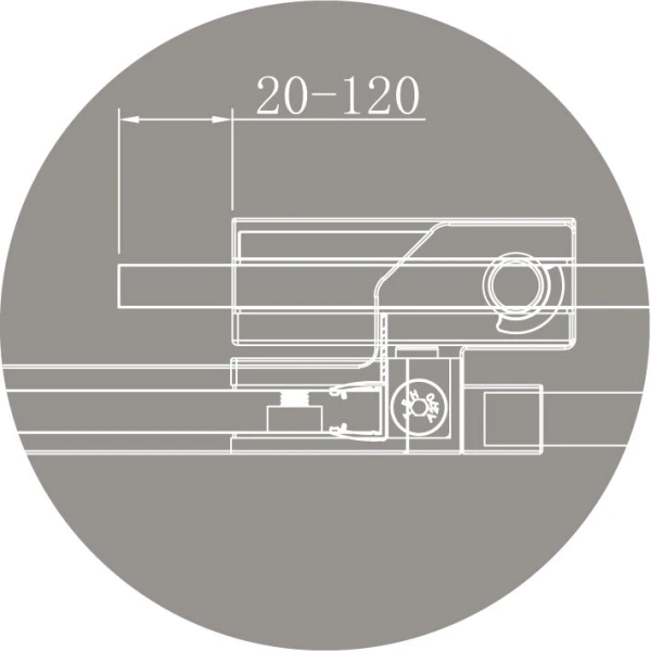 душевой уголок 90-100x99,5 см cezares slider-ah-1-100-90/100-grigio-cr графитовое