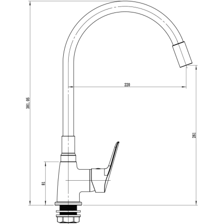 смеситель для кухни voda spring sg519 хром
