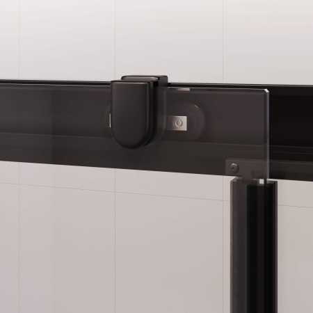 душевая дверь rgw passage pa-017b 120 350801712-14 профиль черный, стекло прозрачное