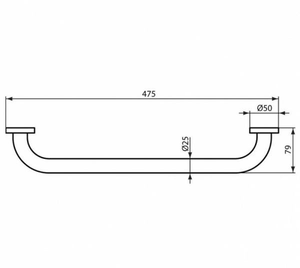 Поручень для ванны Ideal Standard IOM A9126AA Хром