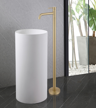 смеситель напольный для раковины abber wasser kreis af8140g золотой матовый смеситель напольный для раковины abber wasser kreis af8140g золотой матовый