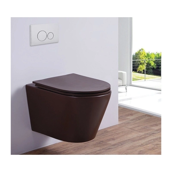 унитаз подвесной esbano clavel esupclavcm цвет кофе матовый