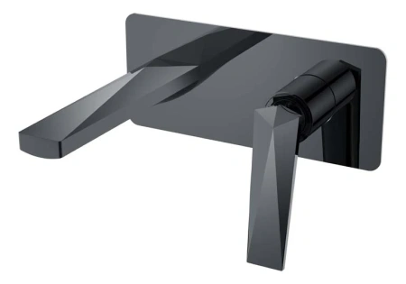 Смеситель для раковины Boheme Venturo 375-SGM Оружейная сталь глянцевая