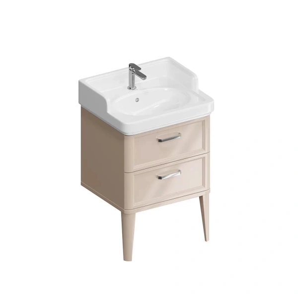 тумба под раковину kerama marazzi pompei po.m.60.2\cam 60, цвет камео бежевый глянцевый