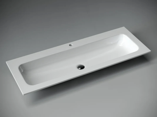 раковина ceramicanova element cn7017 накладная 121х45.7 см, белая