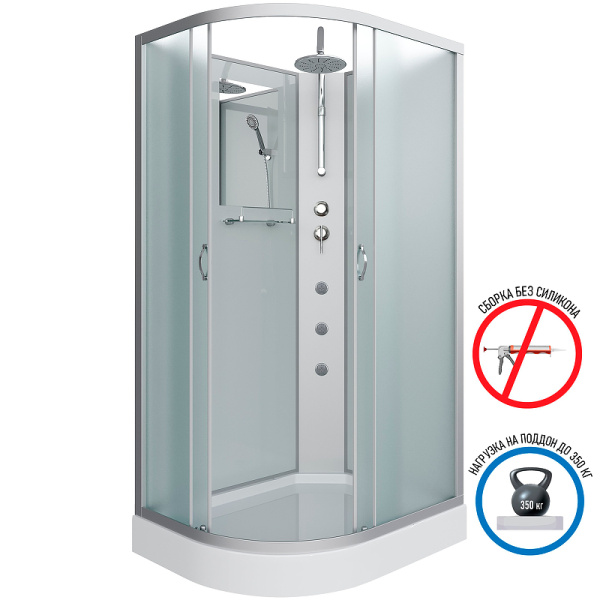 душевая кабина niagara classic 120x80 r ng-3312-14rbktg с гидромассажем