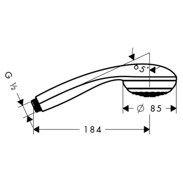 ручной душ hansgrohe crometta 85 mono, ½’ 1jet 28585000