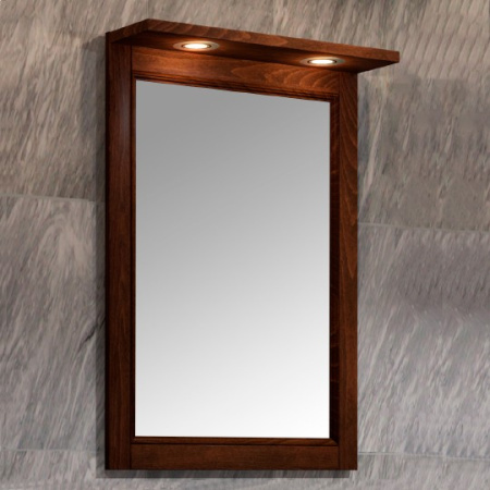 Зеркало Opadiris Клио 56 орех антикварный, с подсветкой Зеркало Opadiris Клио 56 орех антикварный, с подсветкой