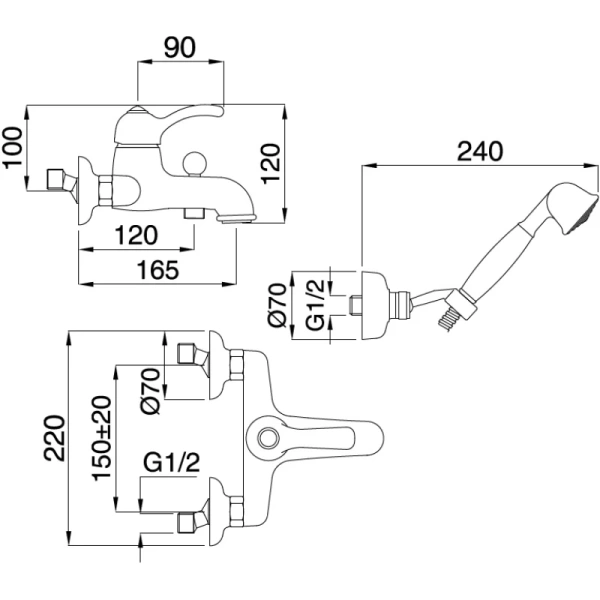 смеситель для ванны migliore lem 25882 золото