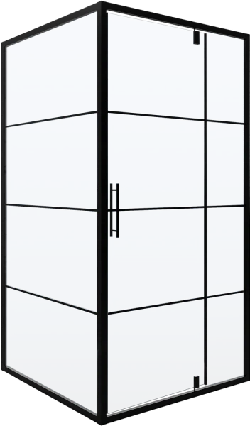 душевой уголок niagara nova 80×80 ng-0280-08 black профиль черный, стекло прозрачное