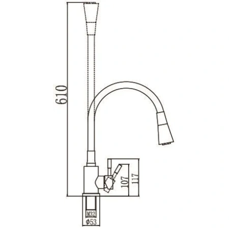 смеситель для кухни savol s-3002am01