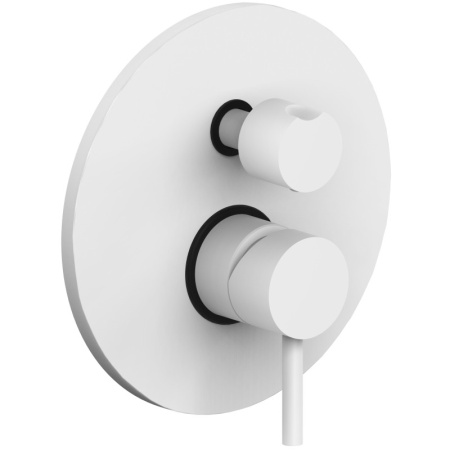 Смеситель Paffoni Light LIG019BO для ванны и душа, встраиваемый, с внутренней частью, 3 потребителя, белый матовый