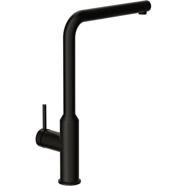 смеситель для кухни cersanit flavis a68247 с выдвижным изливом, черный матовый