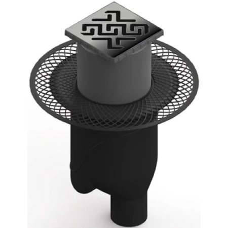 душевой трап berges platz antik 100x100 090060 с решеткой хром матовый