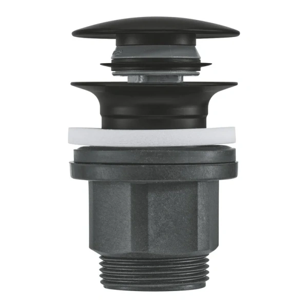 сливной нажимной гарнитур grohe, матовый черный (1024642430)