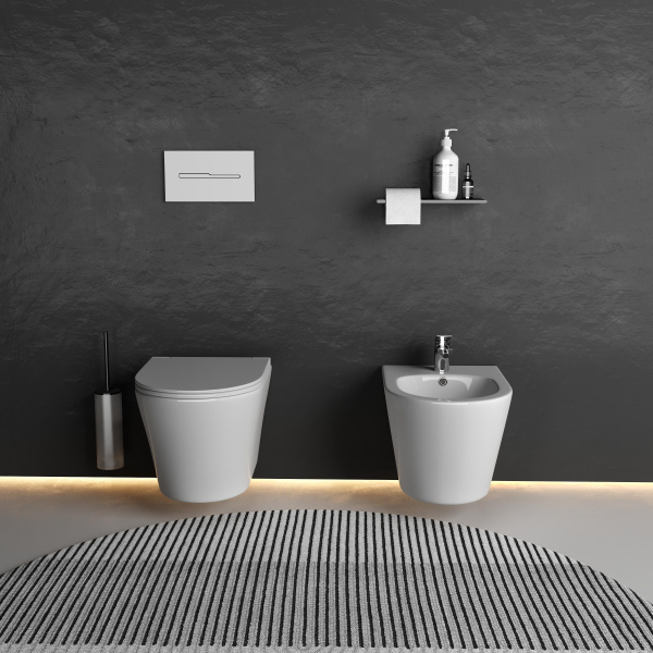 биде ceramicanova forma cn3012 подвесное, белое