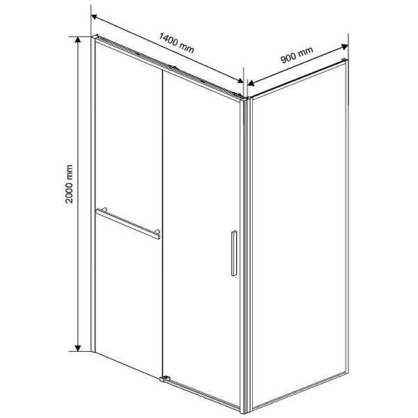 душевой уголок vincea slim soft 140×90 vsr-1ss9014clg профиль брашированное золото, стекло прозрачное