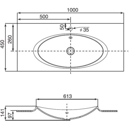 раковина 100x45 см roca laks 327207000