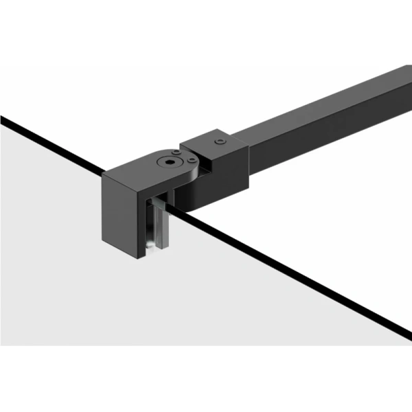 душевая перегородка berges sky black 064006 120 см, профиль черный матовый, стекло прозрачное