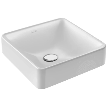 раковина jacob delafon vox evg102-pt6 накладная, логотип 1930, 40x40 см, белая
