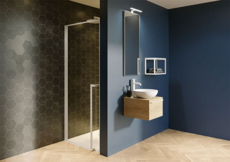 душевая дверь в нишу riho lucid gd101 gd110b000(g005003121) цвет профиля - черный, 100×200 см