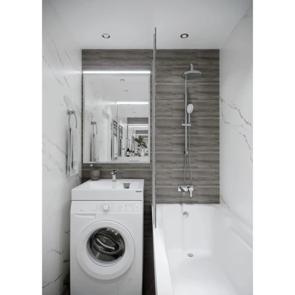 раковина paulmark welt pm730431 над стиральной машиной, 59.2x58.2 см, белая