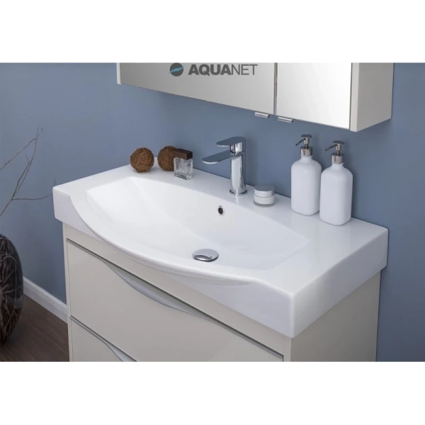 раковина полувстраиваемая 85 см aquanet sanovit plazma 00182329