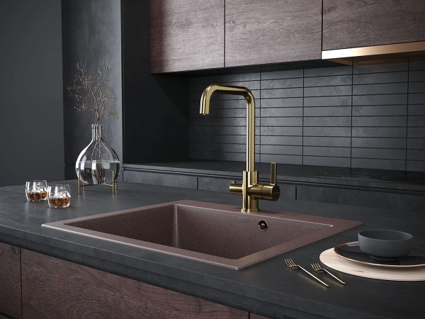 смеситель для кухни с фильтром paulmark logas lo213021-g + h851p00