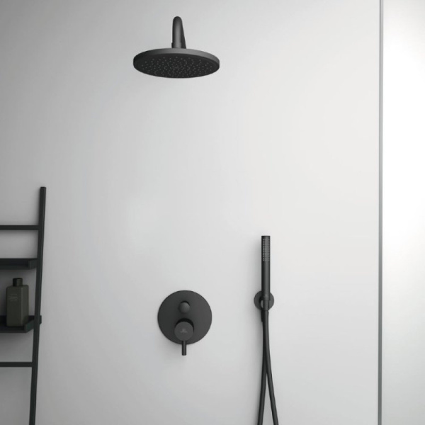 душевая лейка ideal standard ideal rain bc774xg черный матовый