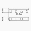планка на 4 крючка wasserkraft k-1074black черный матовый