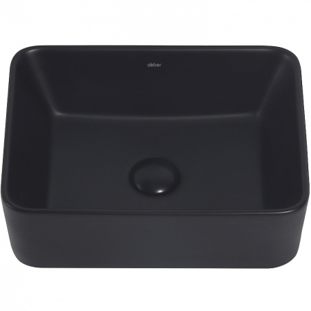 раковина 40.5x30 см abber rechteck ac2213mb, черный матовый