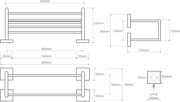 Полка для полотенец Bemeta Beta 132205102