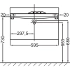 тумба малиновый глянец 59,5 см jacob delafon rythmik eb1300-r3