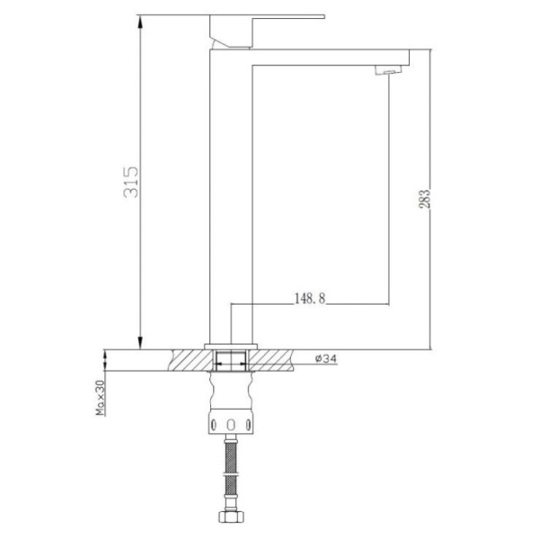 смеситель для раковины haiba hb11803-2 цвет нержавеющая сталь