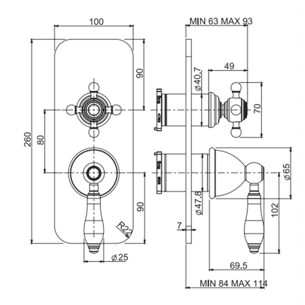 смеситель для душам fima carlo frattini herend f5409x6cr