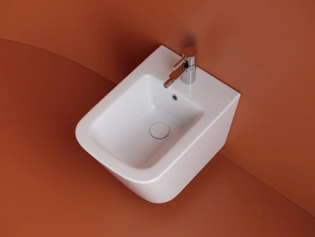 биде ceramicanova union cn4010 подвесное, белое